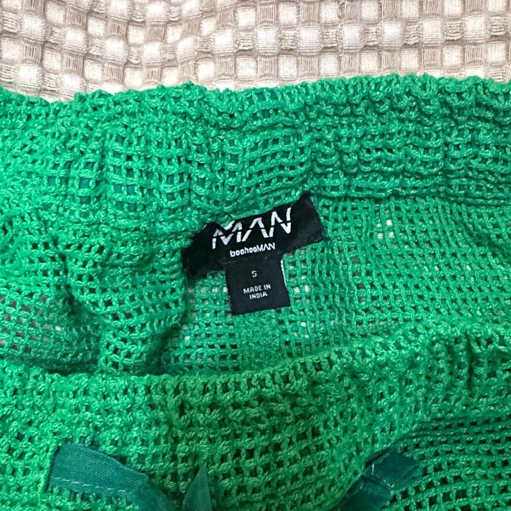 Boohoo Mens Green Knit Joggers - Picture 2 of 4